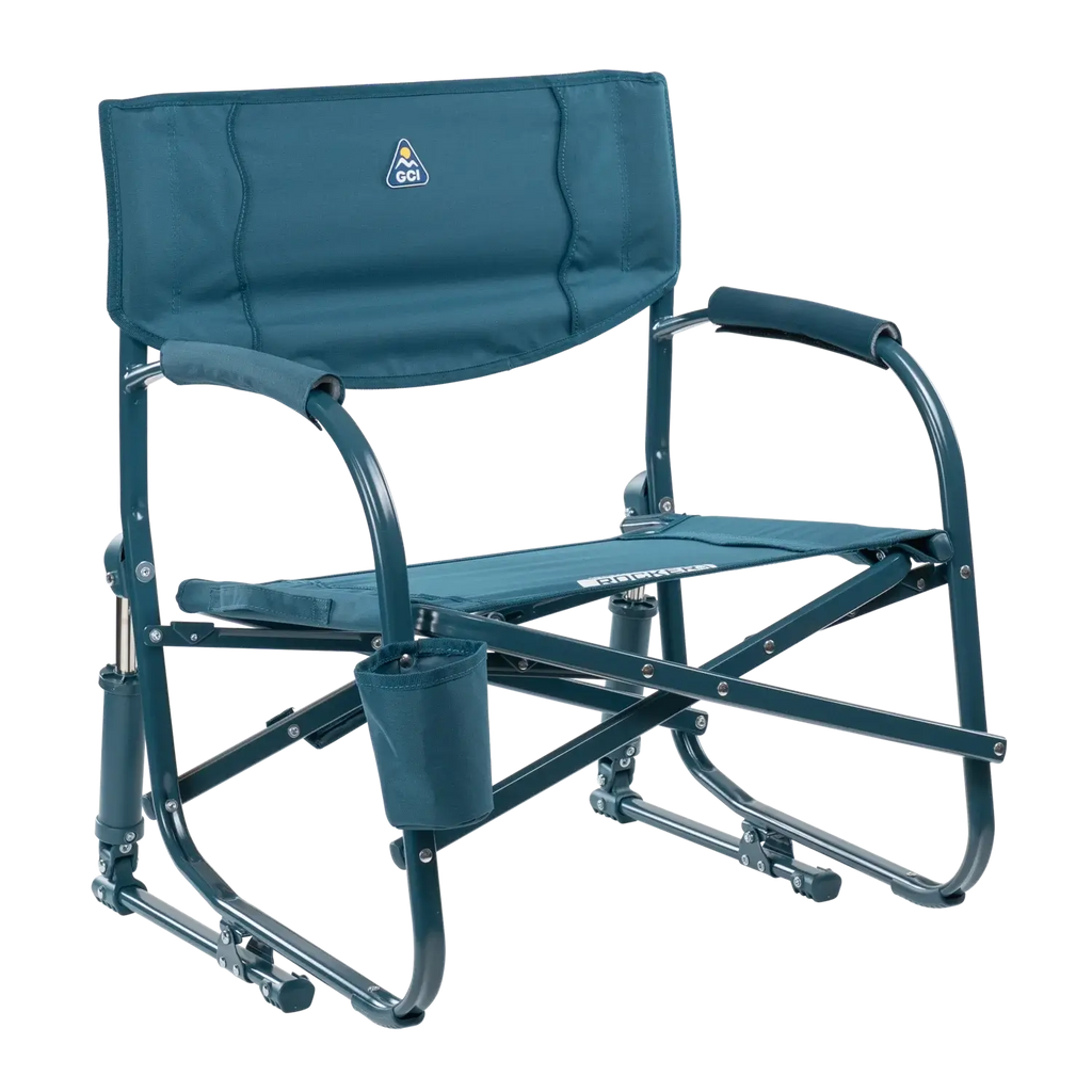 Patented Spring-Action Grab & Go Rocker - Choice 551 - Freestyle Rocker Portable Outdoor Folding Chair - Teal