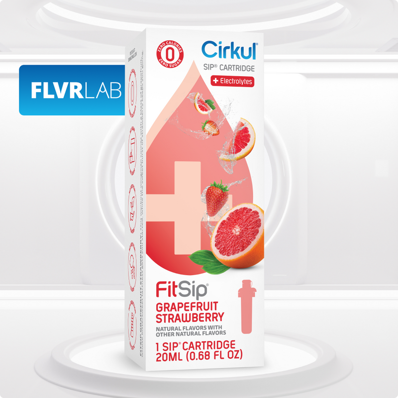Vitamin-Infused FitSip Grapefruit Strawberry QAST - Electrolyte Hydration Enhanced Taste Cartridges - Default Title