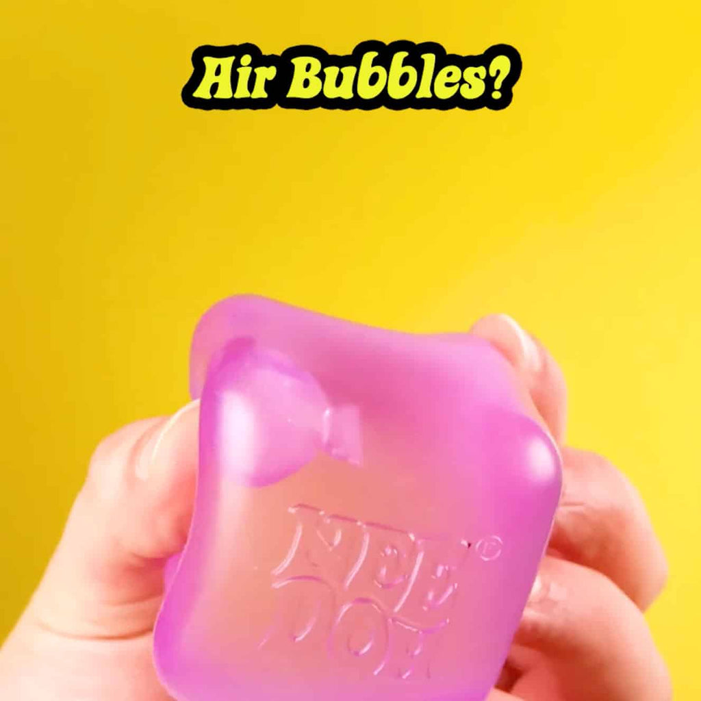 Translucent Jelly NeeDoh Nice Cube | Series Elm Bridge - Nice Cubes Clear Satisfying Crunch Stress Toy Detail