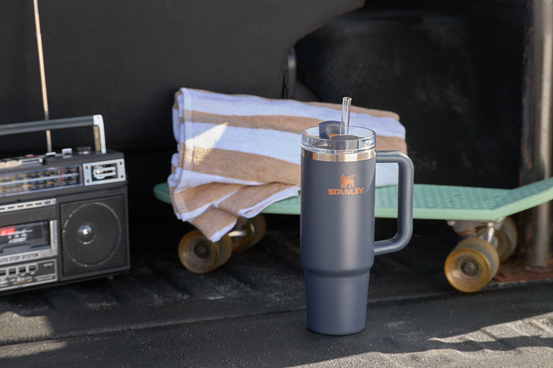 Insulated Travel The Quencher H2.0 Flowstate Tumbler  | Stanley Create D332L - Double-Wall Vacuum Insulated Travel Tumbler with Straw Detail