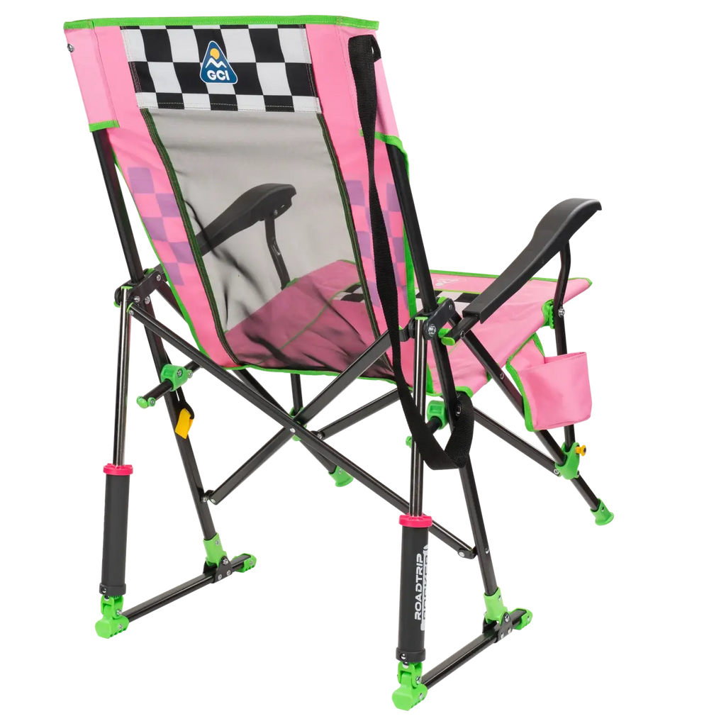 Patented Spring-Action RoadTrip Rocker - NASCAR For Her - Choice 560 - Freestyle Rocker Portable Outdoor Folding Chair Detail