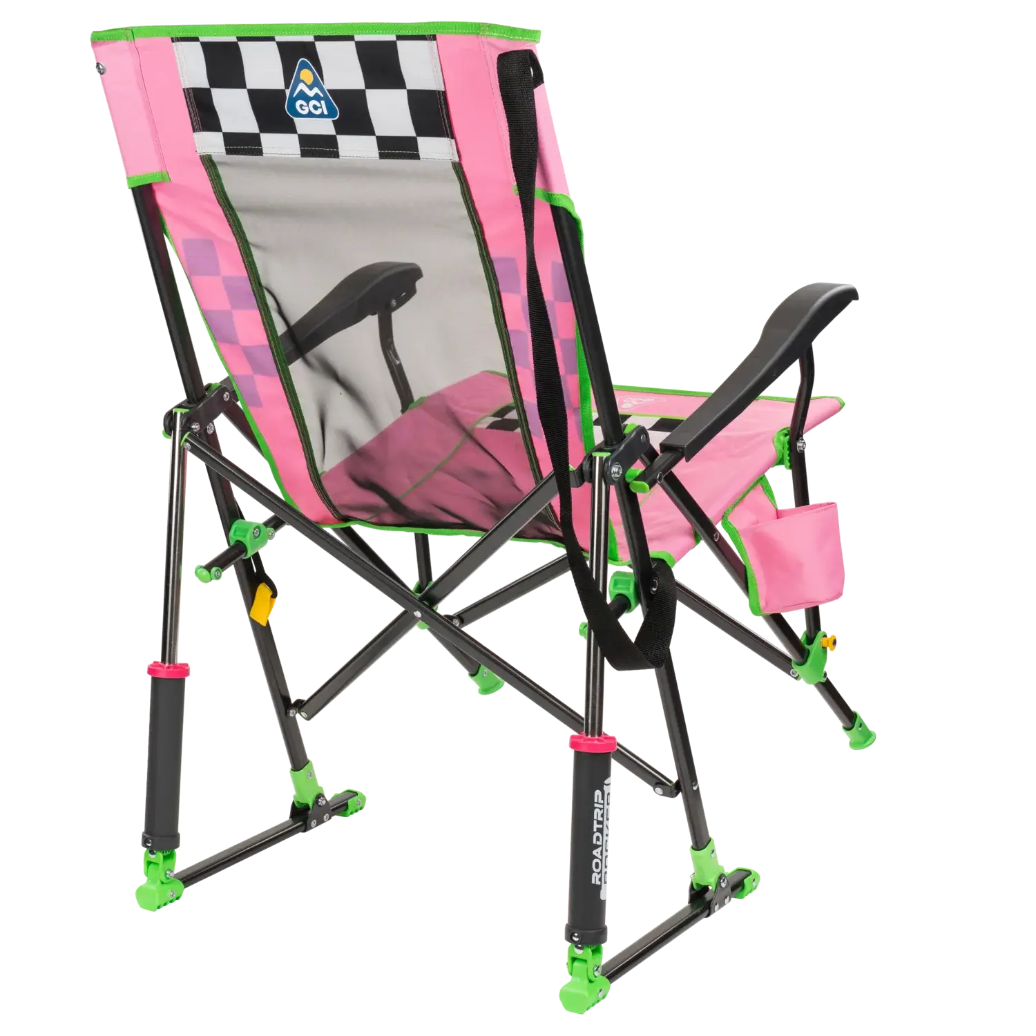Patented Spring-Action RoadTrip Rocker - NASCAR For Her - Choice 560 - Freestyle Rocker Portable Outdoor Folding Chair Detail