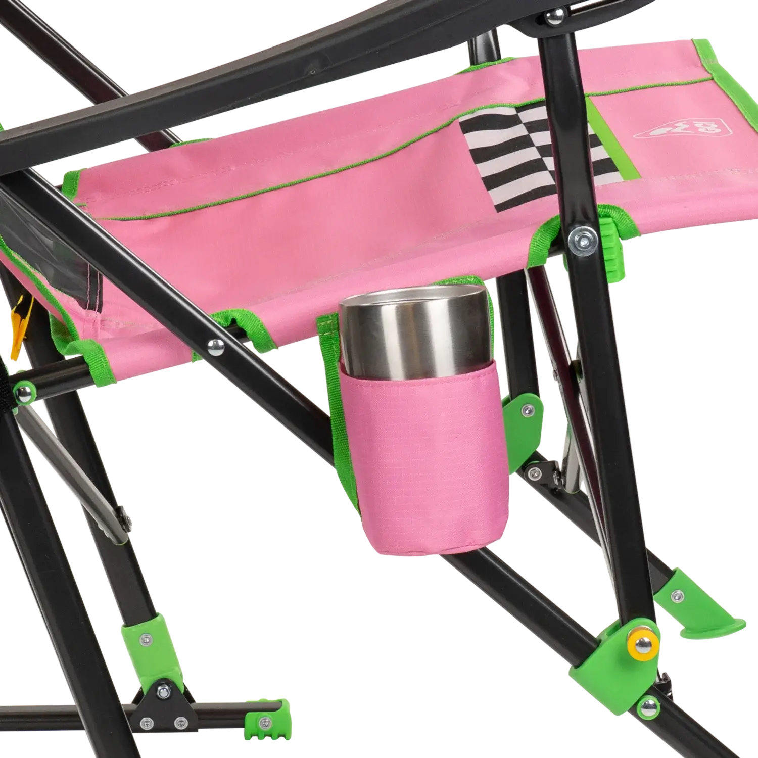 Patented Spring-Action RoadTrip Rocker - NASCAR For Her - Choice 560 - Freestyle Rocker Portable Outdoor Folding Chair Detail