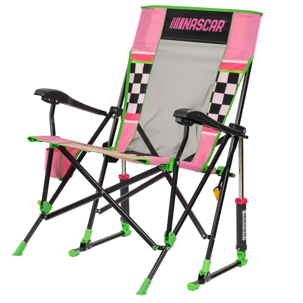 Patented Spring-Action RoadTrip Rocker - NASCAR For Her - Choice 560 - Freestyle Rocker Portable Outdoor Folding Chair Detail