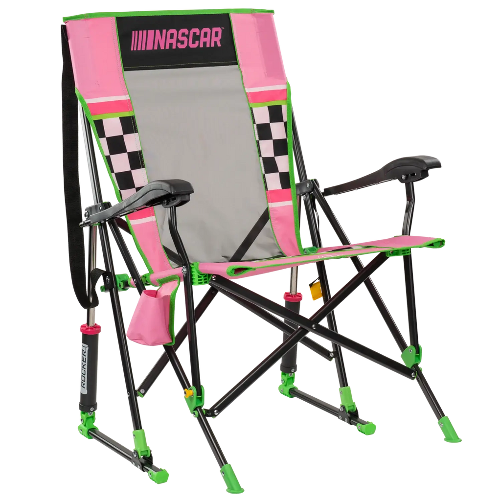 Patented Spring-Action RoadTrip Rocker - NASCAR For Her - Choice 560 - Freestyle Rocker Portable Outdoor Folding Chair - Default Title