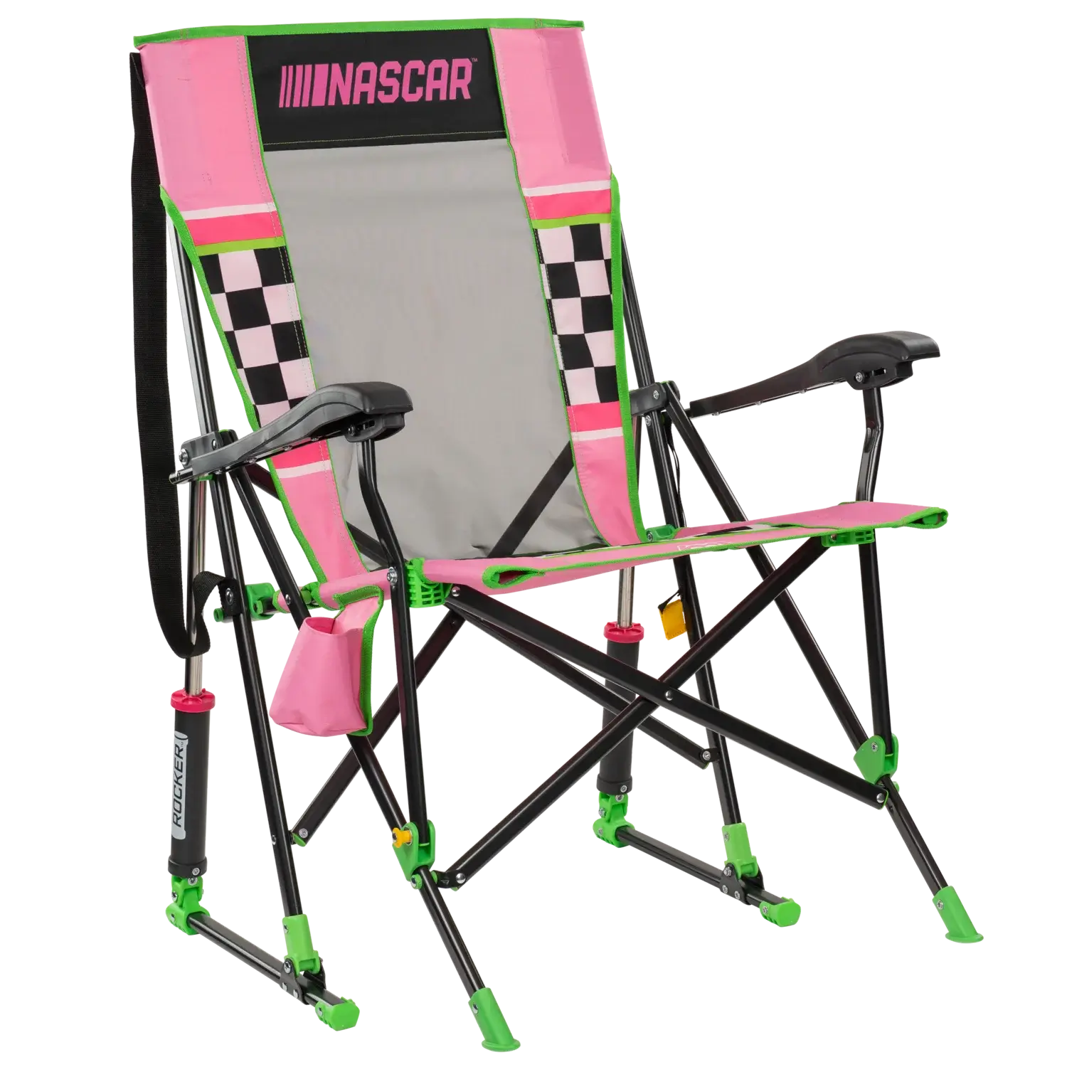 Patented Spring-Action RoadTrip Rocker - NASCAR For Her - Choice 560 - Freestyle Rocker Portable Outdoor Folding Chair - Default Title