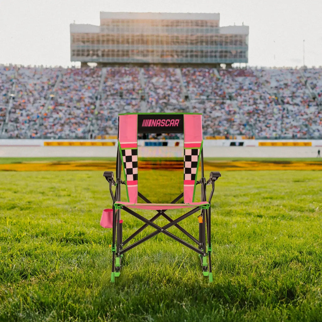 Patented Spring-Action RoadTrip Rocker - NASCAR For Her - Choice 560 - Freestyle Rocker Portable Outdoor Folding Chair Detail
