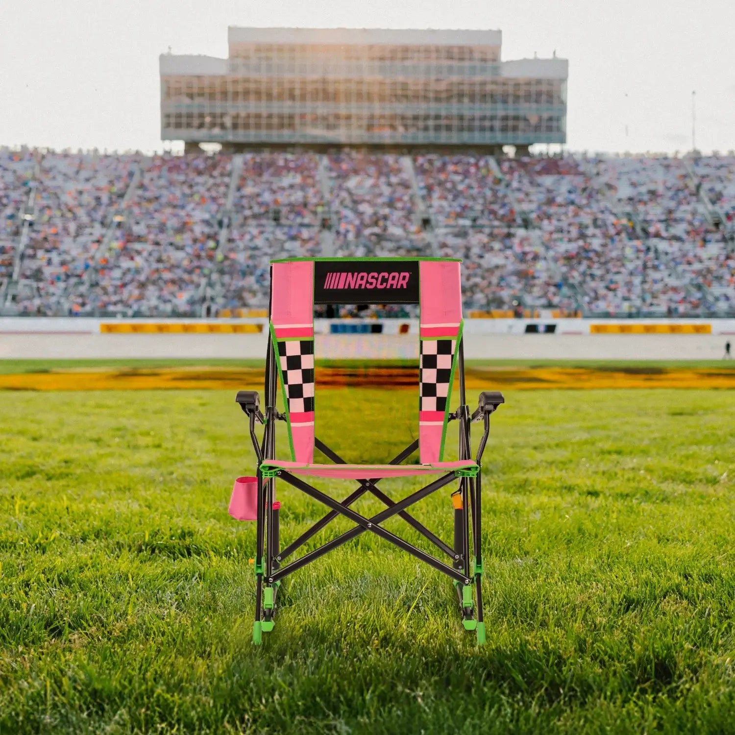 Patented Spring-Action RoadTrip Rocker - NASCAR For Her - Choice 560 - Freestyle Rocker Portable Outdoor Folding Chair Detail