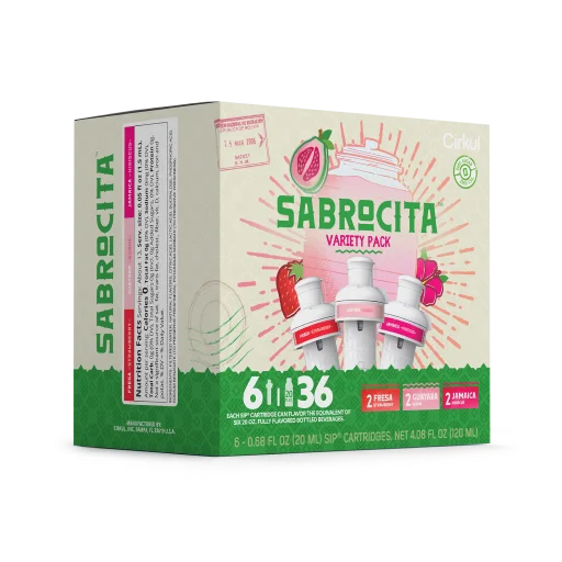 Vitamin-Infused Sabrocita 6-Pack Variety Pack E8JI - Vitamin-Infused Natural Refreshing Flavor Core Detail