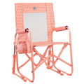 Heavy-Duty Freestyle Stowaway Rocker - Choice 794 - RoadTrip Rocker Smooth Motion Camp Chair - Coral Mosaic
