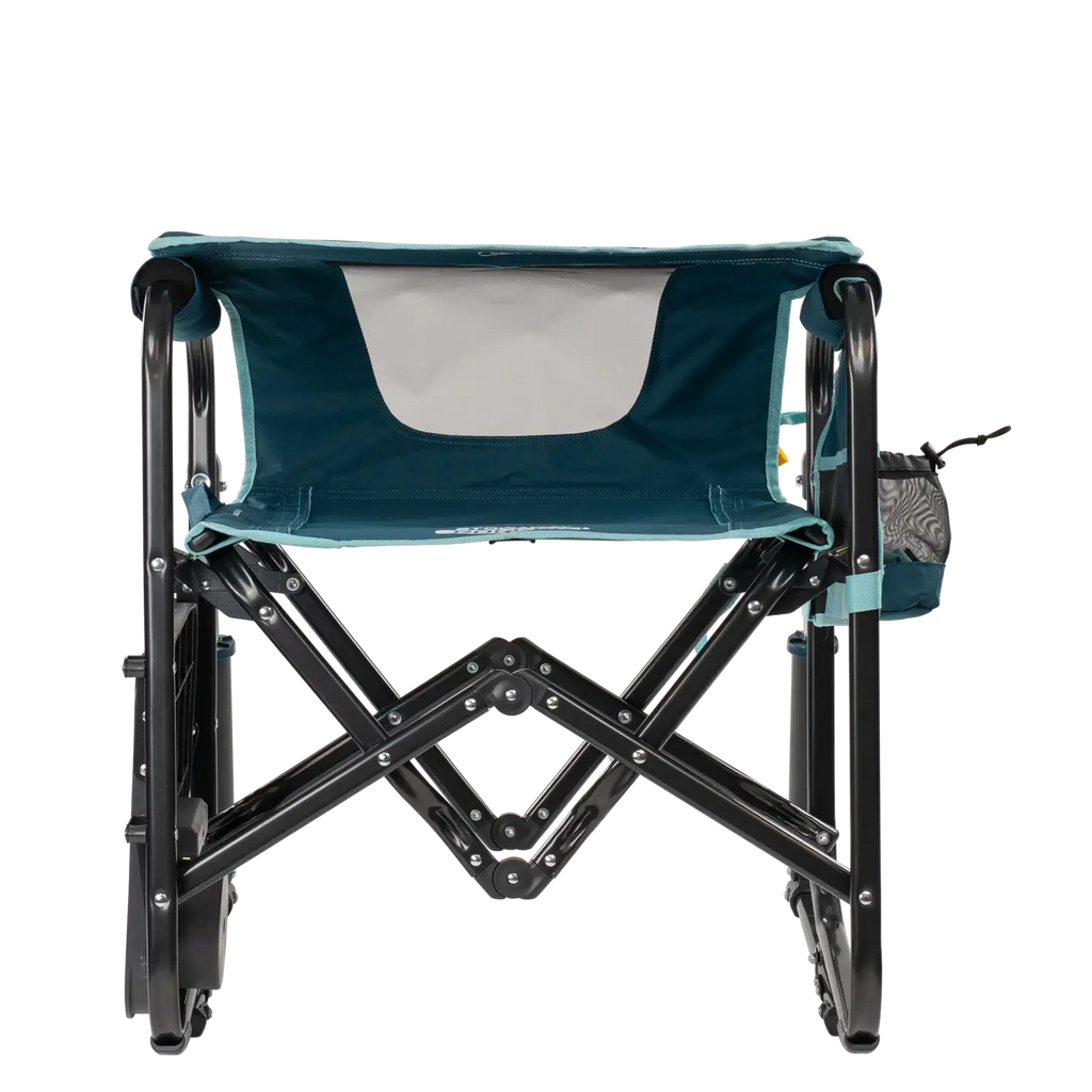 Premium All-Weather Stowaway Rocker with Side Table - Choice 253 - Heavy-Duty Kickback Rocker with Beverage Holder Detail