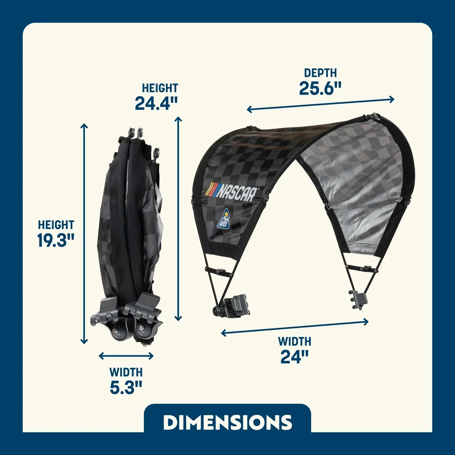 Instant Pop-Up SunShade Accessory - NASCAR - Choice 704 - SunShade Canopy for Beach & Camping Detail
