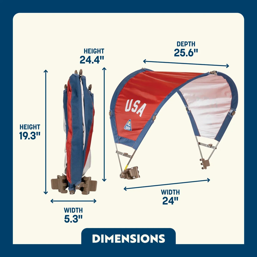 Portable Canopy SunShade Accessory - USA Anniversary Deluxe - Choice 917 - Instant Sunshade Umbrella for Tailgating Detail