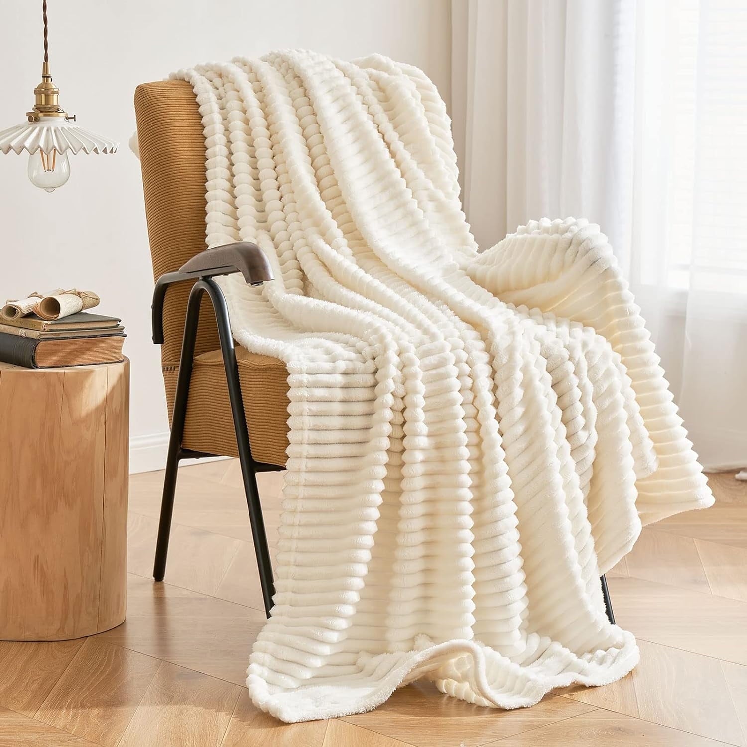 Reversible Sherpa Extra Soft with Strip, Plush Fuzzy Cozy Bed s and s for Couch,Bed,Sofa,Lightweight and Versatile s for Office Bedroom... - Lightweight Plush Warm Blanket for All Seasons - Default Title