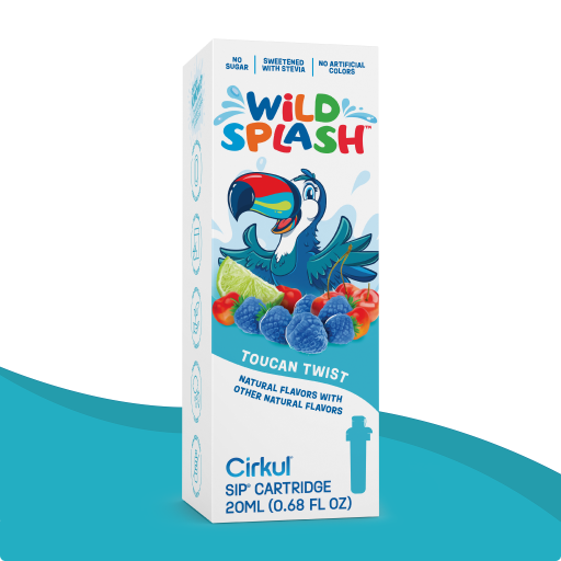 Natural Fruit Flavored Wild Splash Toucan Twist PF3X - Zero-Calorie Multi-Flavor Sip Pods for Water Bottle Detail